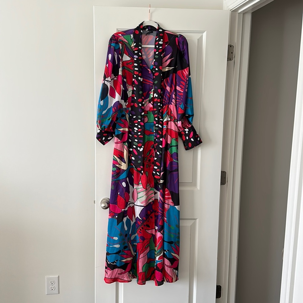 Worn Once Colorful Boutique Maxi Dress Size S